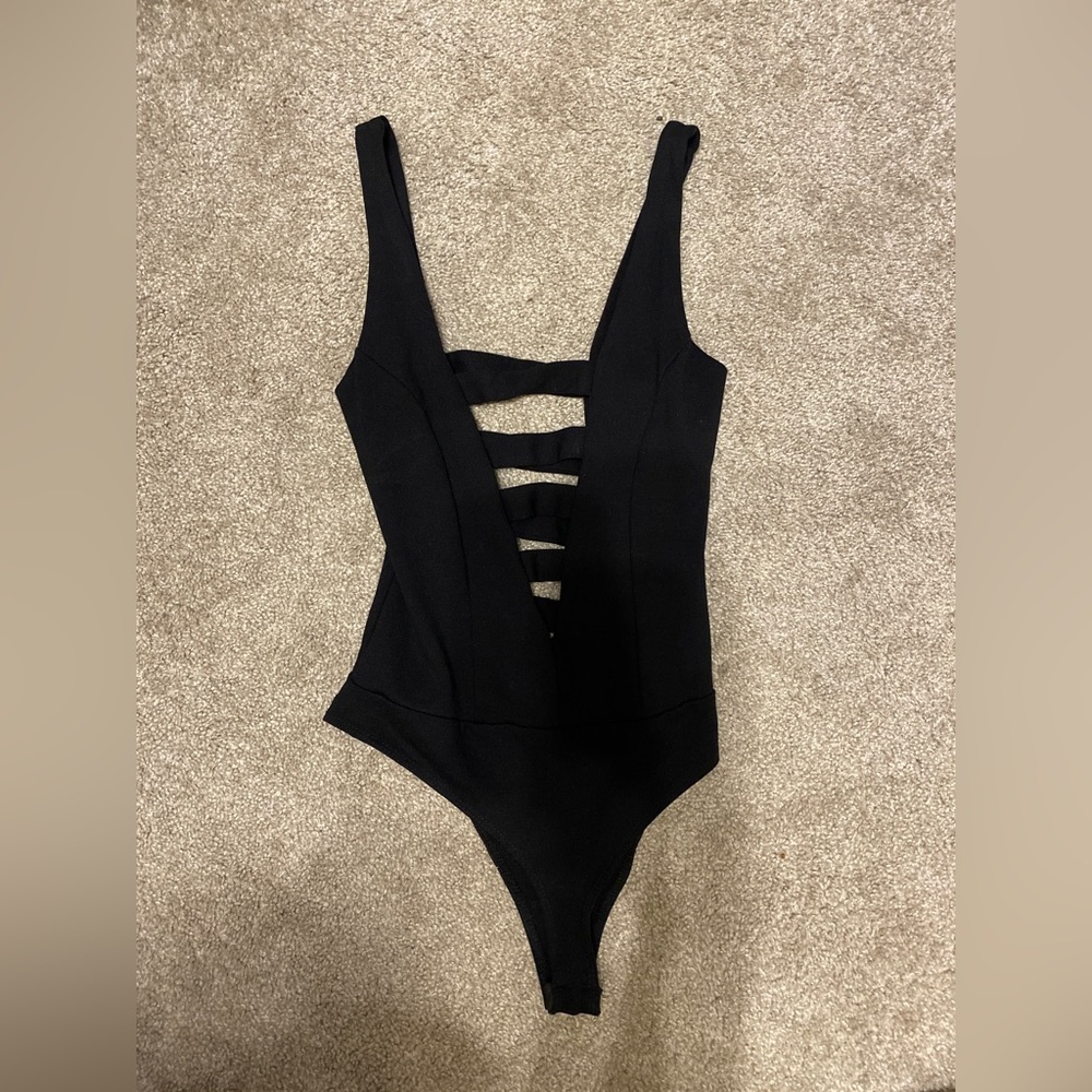 Black Cut Out Bodysuit